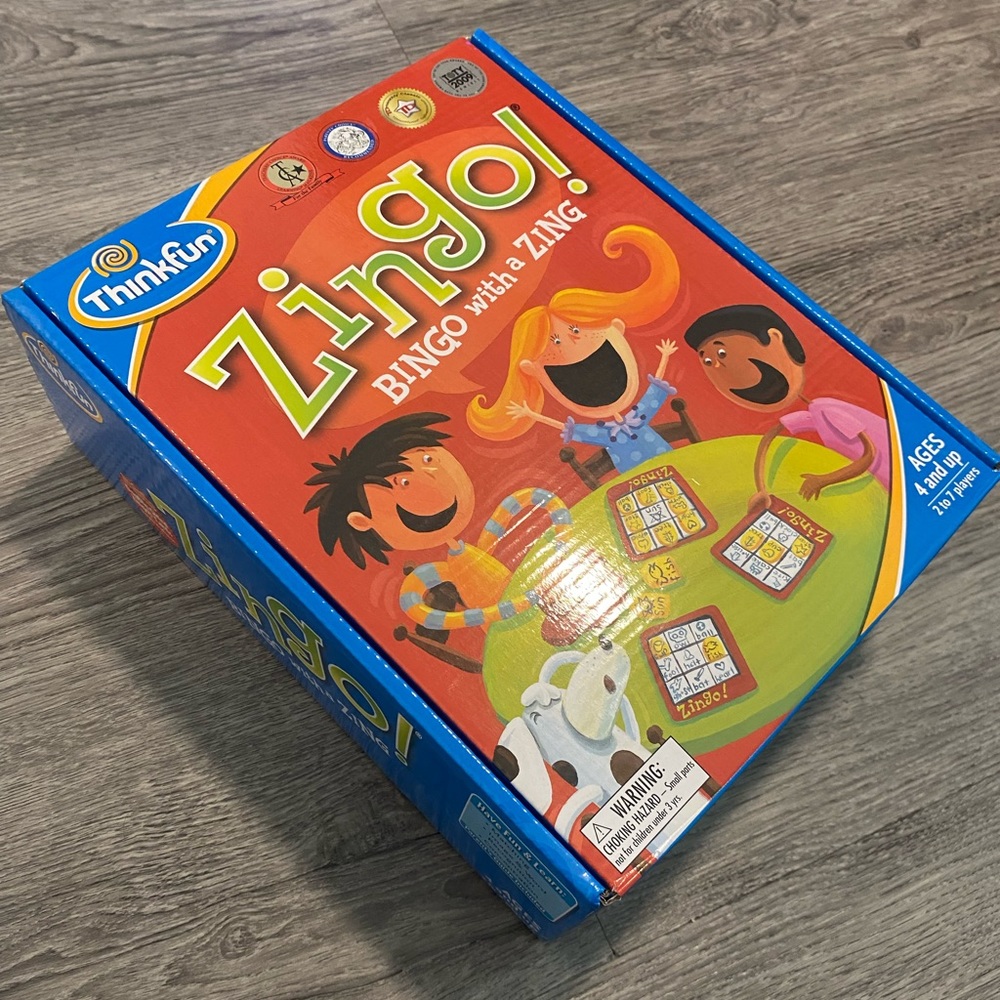 Zingo! By Thinkfun, “Bingo with a zing!”